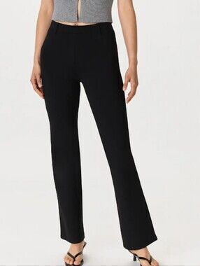 Quince Ultra Stretch Ponte Bootcut Pants Black